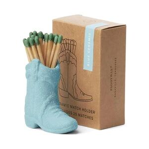 Paddywax Ceramic Cowboy Boot Match Holder